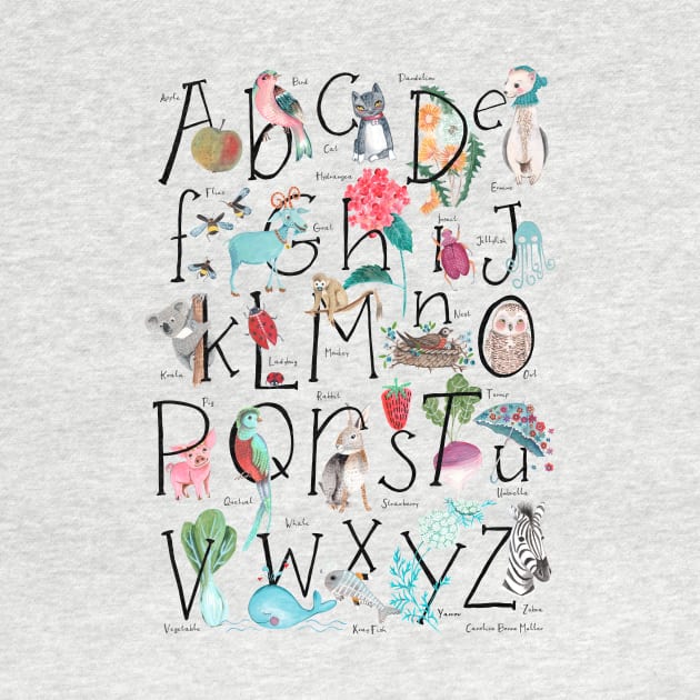 Animal kids ABC alphabet by CarolineBMuller